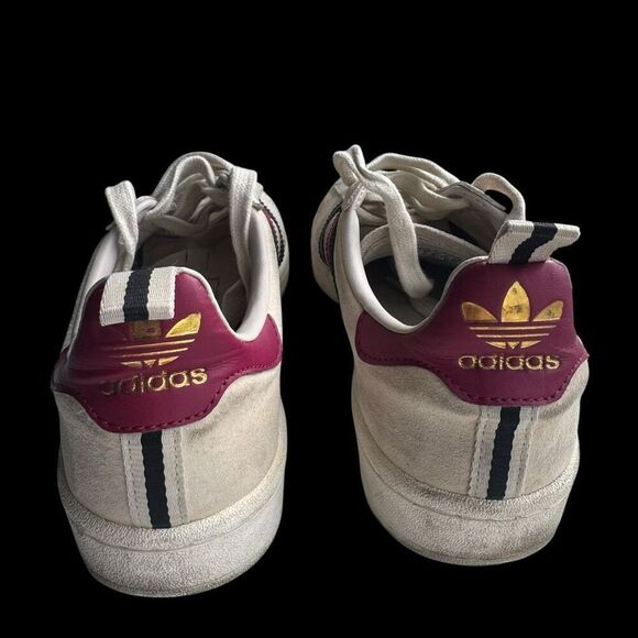 Adidas Campus White Red Black Gold Men’s Size 7.5 - Picture 4 of 7